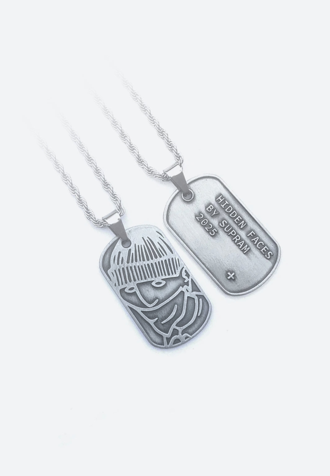 HIDDEN FACES ARMY STEEL NECKLACE